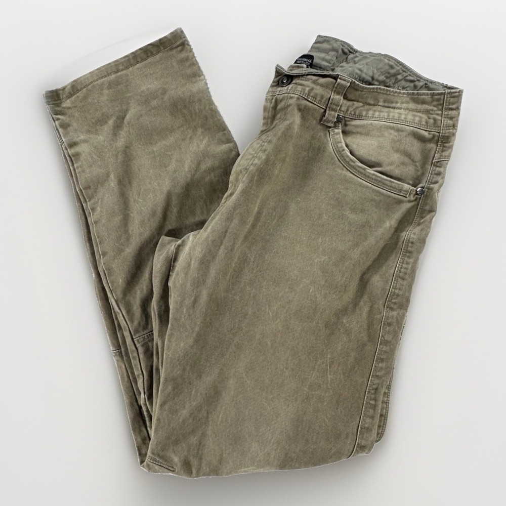 Kuhl Rydr Pants Men's 34x32 Khaki Brown Canvas Hiking Outdoor Work Casual